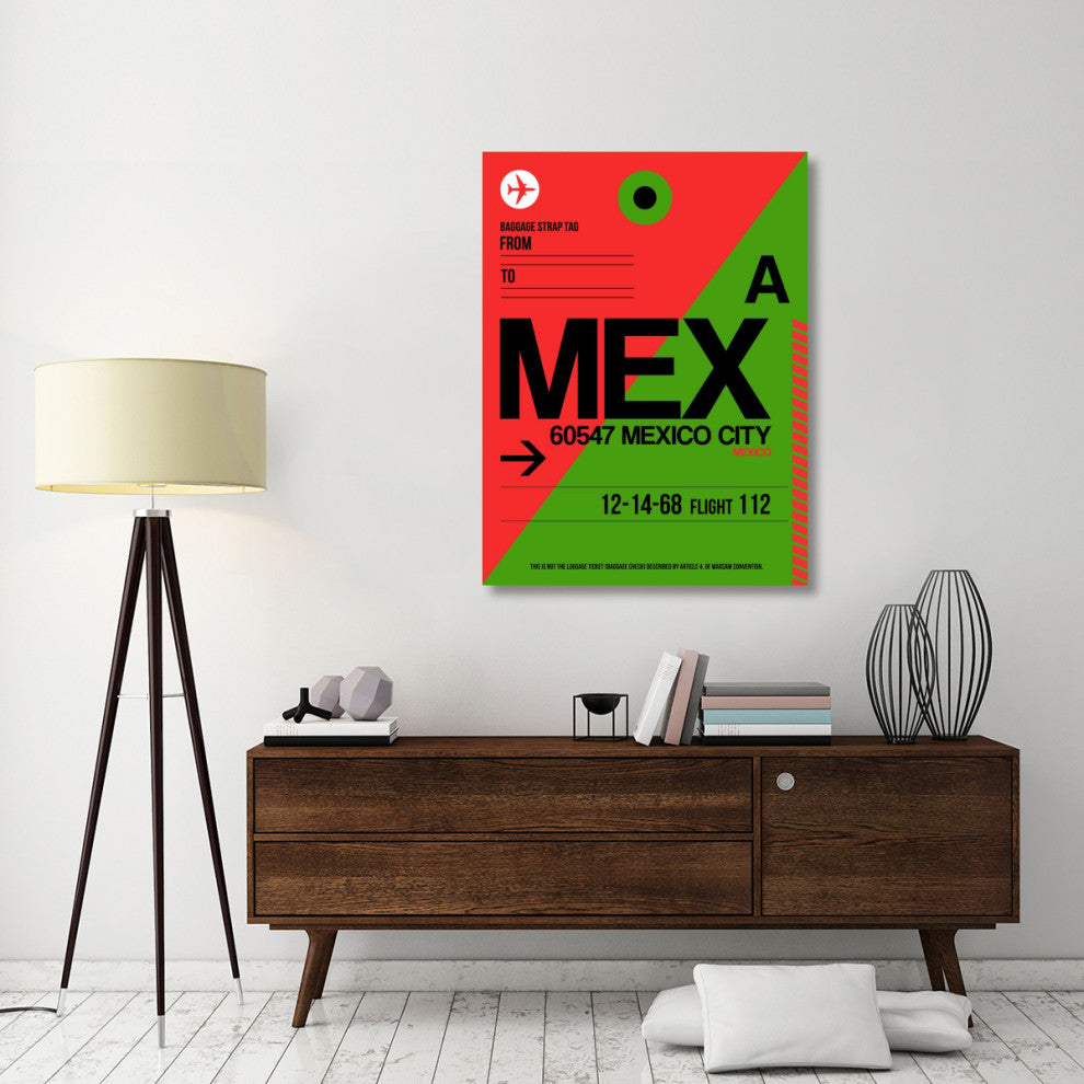 "MEX Mexico City Luggage Tag 2" Fine Art Print