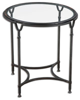 Uttermost Samson Glass Side Table