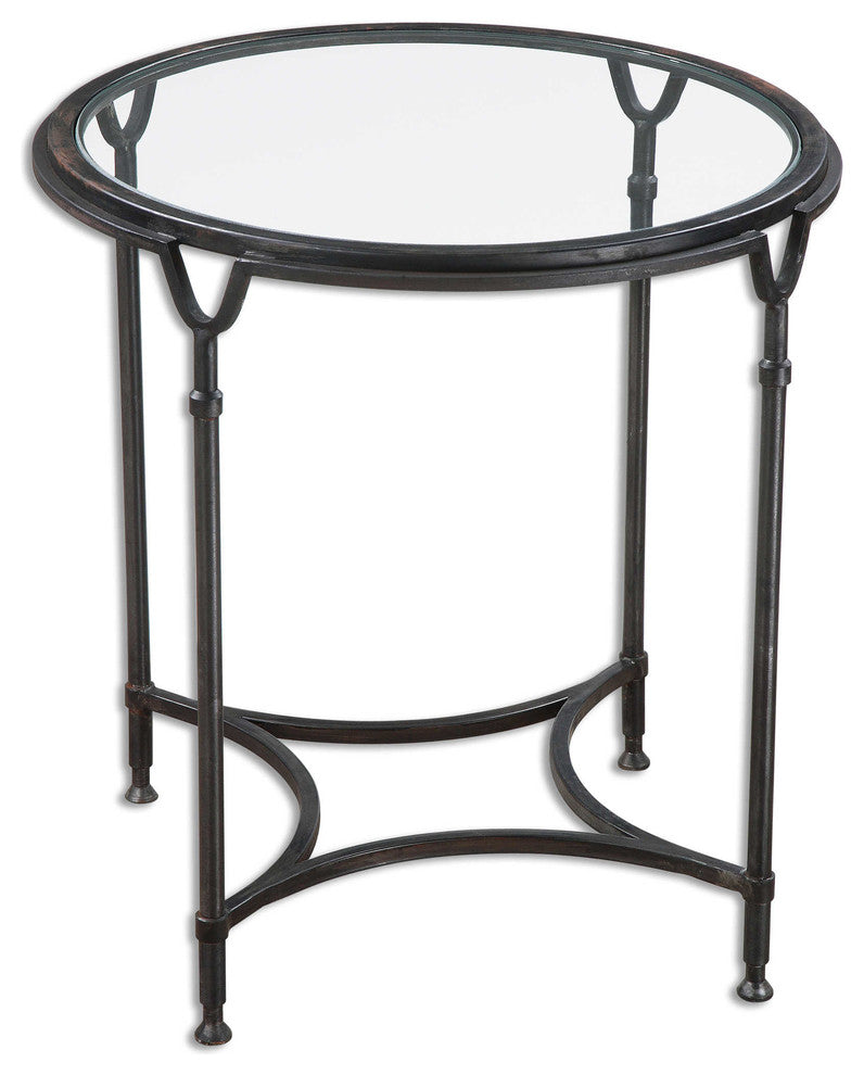 Uttermost Samson Glass Side Table