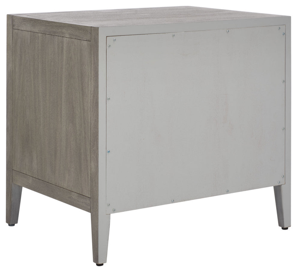 Safavieh Couture Ariella 1 Drawer Wood Nightstand, Light Grey