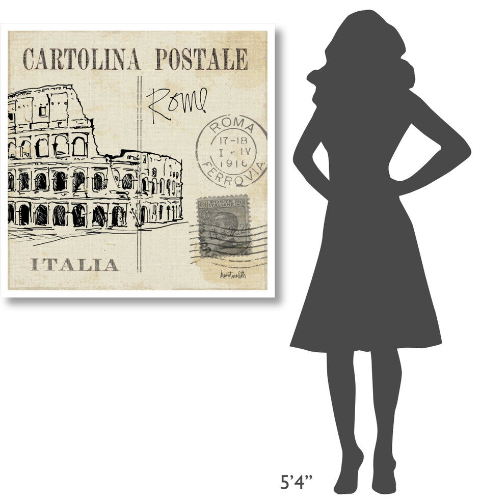 "Postcard Sketches IV" Digital Paper Print by Anne Tavoletti, 38"x38"
