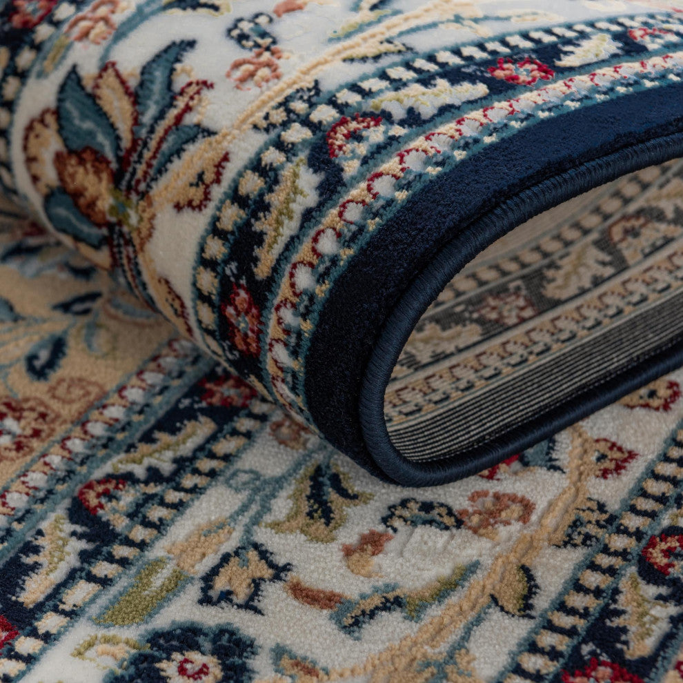 Rug Unique Loom Narenj Navy Blue Round 10' 0 x 10' 0