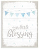 The Kids Room by Stupell Our Little Blessing Blue Kids Word Design, 13 x 19