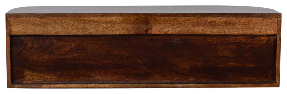 Artisan Furniture Solid Wood Chunky Chestnut Floating Bedside