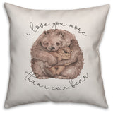 Love Bear 20x20 Throw Pillow