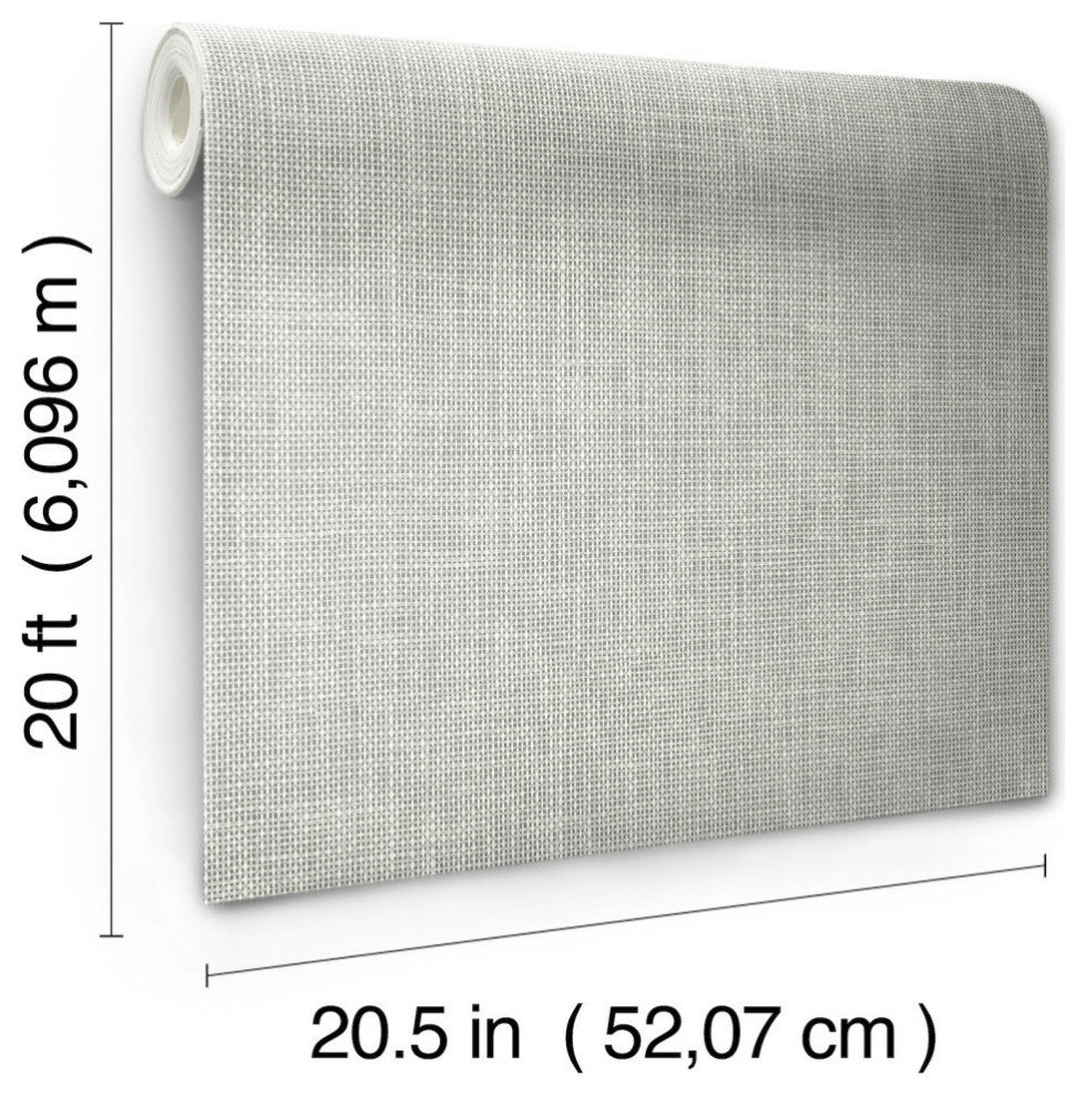 Reed Basket White Peel and Stick Wallpaper