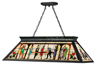 Tiffany Billiard 4 Light Billiard, Matte Black