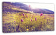 Mountain Pasture with Pink Flowers, Large Flower Canvas Art Print, 32"x16"