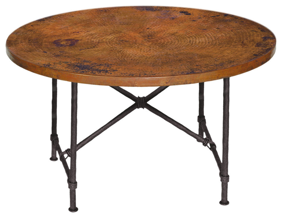 Burlington Dining Table With 48" Round Copper Top