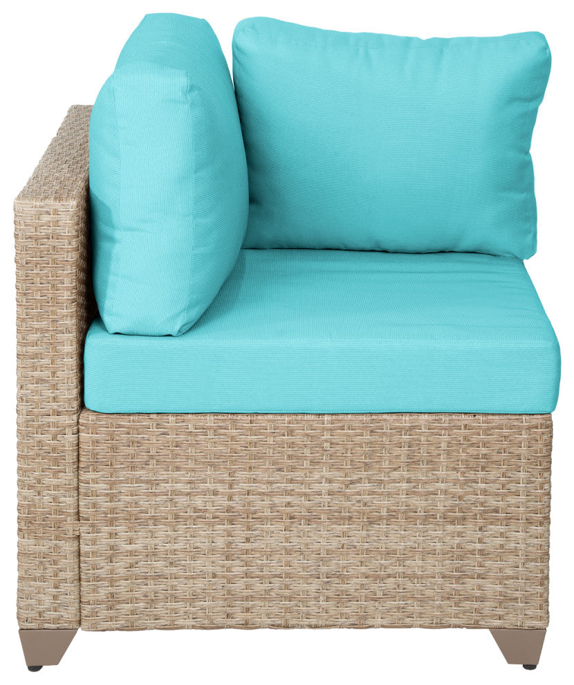 Maui 3-Piece Outdoor Sectional Sofa, Natural Aged Wicker
