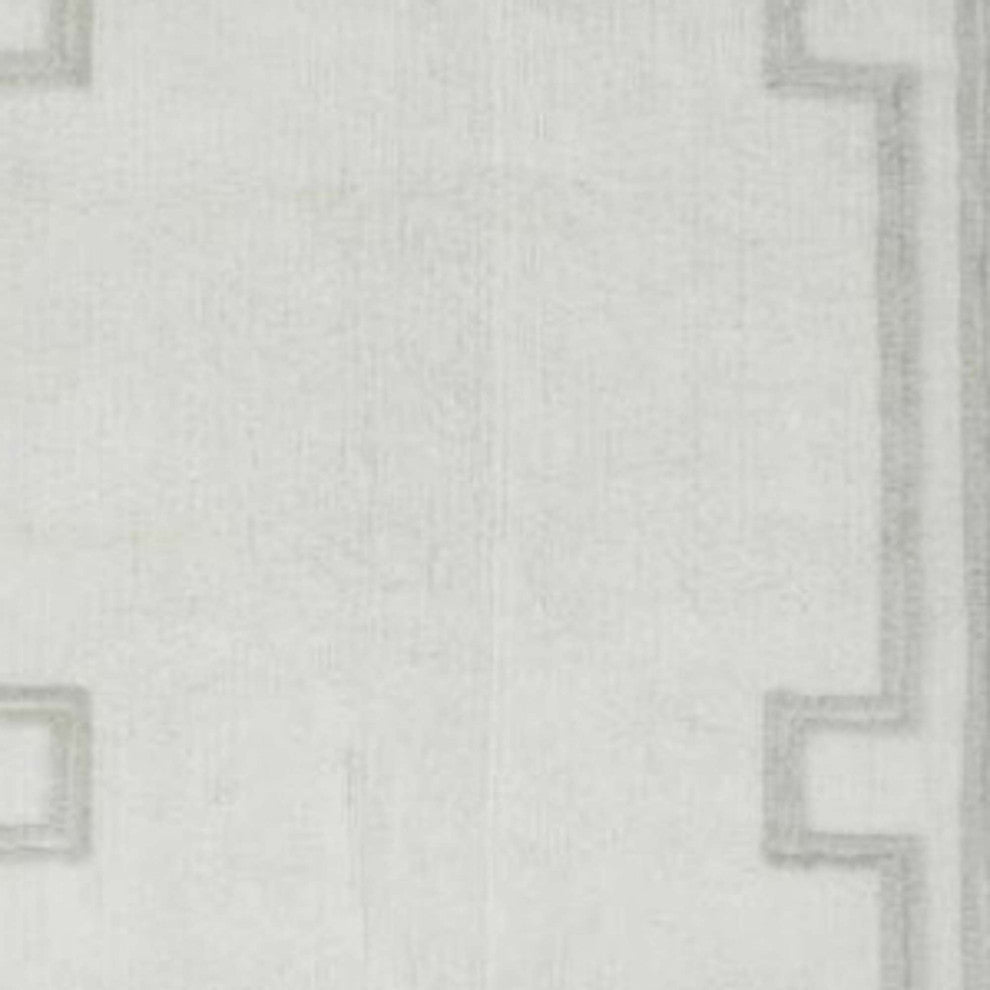 Turin Border Area Rug, Gray, 2'6"x8'
