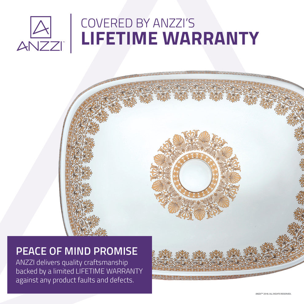 Byzantian Series Ceramic Vessel Sink, Byzantine Mosaic Finish
