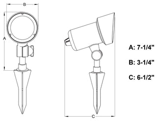Low-Voltage Aluminum Black Outdoor Landscape Path Flood Light LED Clear Glass