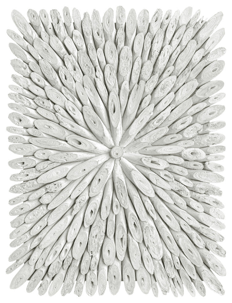 Uttermost 04342 Bahama 30" Tall Plywood and Wood Abstract - White