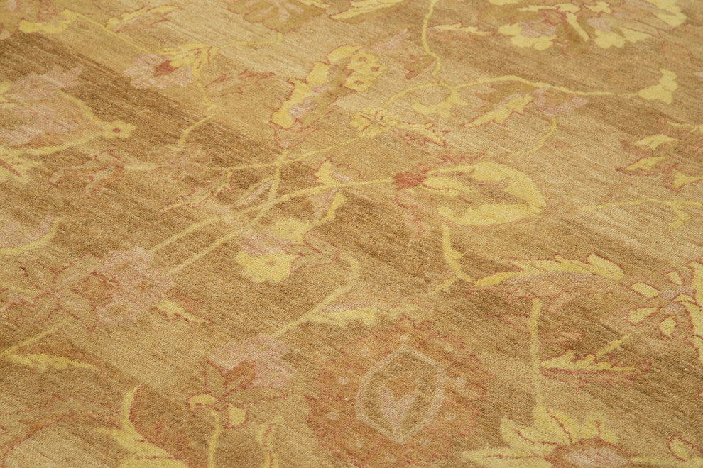 Rug N Carpet - Handwoven Oriental 9' 1" x 11' 10" Soft Oushak Area Rug
