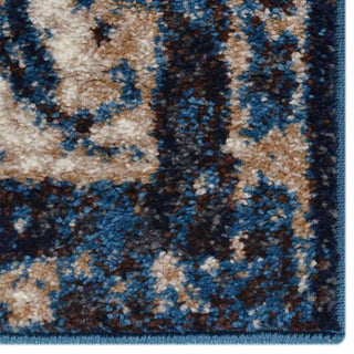 MACHINE MADE HEATSET POLYPROPYLENE AREA RUGS -Ivory Blue Color,Oriental Design