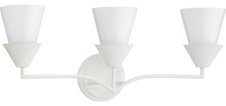 Pinellas Collection Three-Light Contemporary Vanity Light, White Plaster