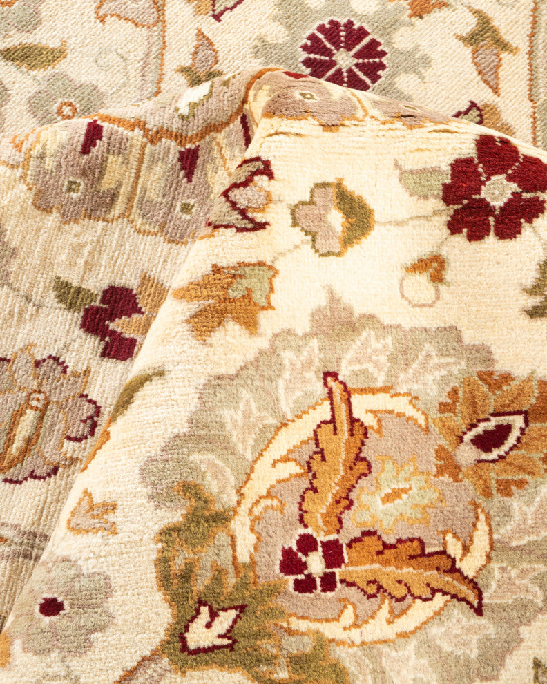 Puri, One-of-a-Kind Hand-Knotted Area Rug Ivory, 9'2"x12'2"
