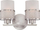 Nuvo 2-Light Fusion Vanity and Wall Light Fixture, Brushed Nickel