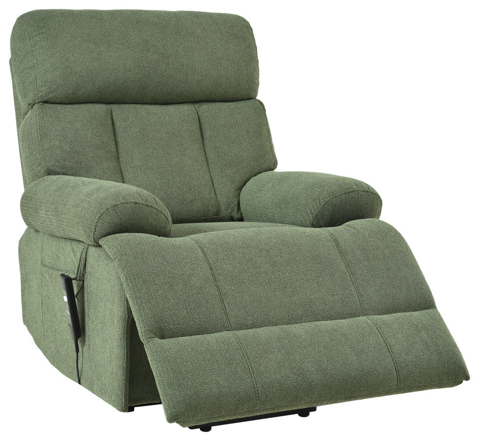 GDF Studio Oversized Power Lift Recliner Chair for Seniors, Remote Control, Dark Green