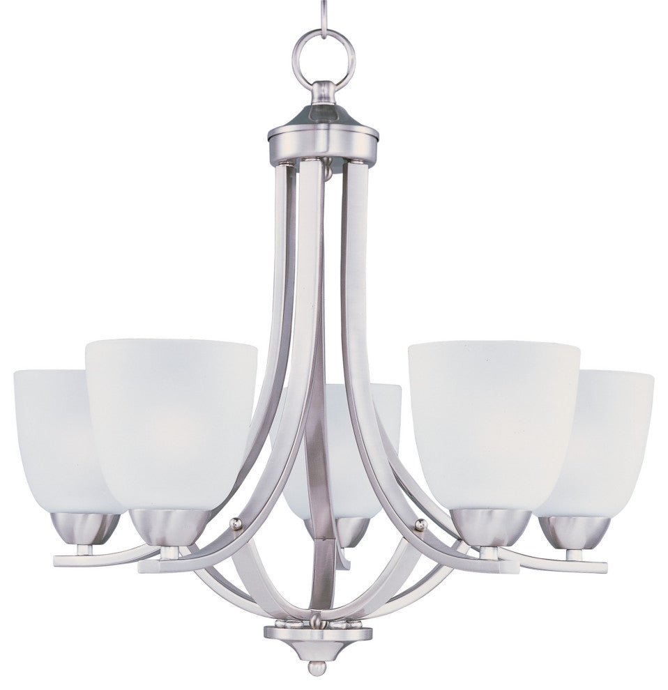 Maxim 11225 Axis 24"W 5 Light Chandelier - Satin Nickel