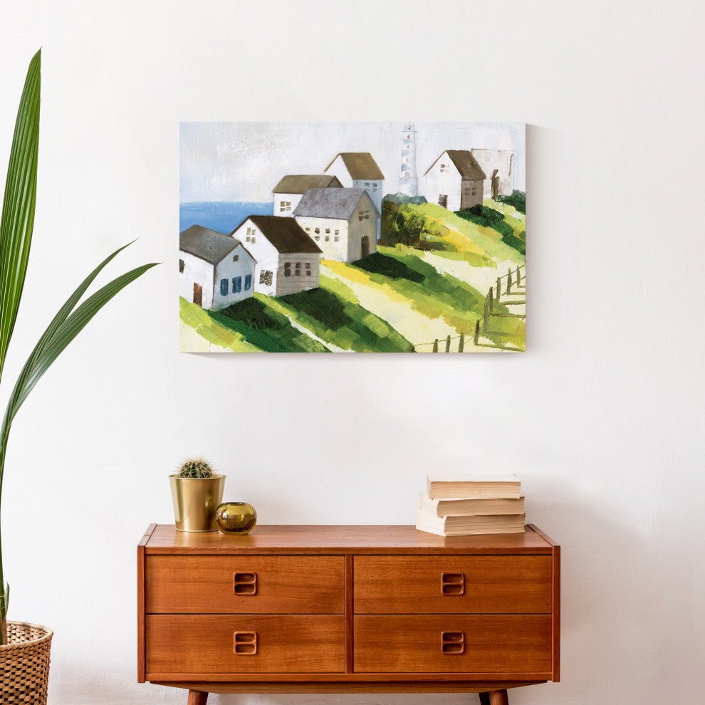 Coastal Town 24 x 16 Canvas Wall Art