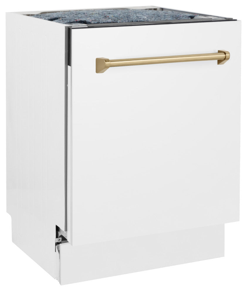 ZLINE 24" Tall Tub Dishwasher, White Matte DWVZ-WM-24-CB