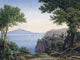 Seascape Volcano Mountain Sea C. Rundt Tile Mural Wall Backsplash, 6"x8", Matte