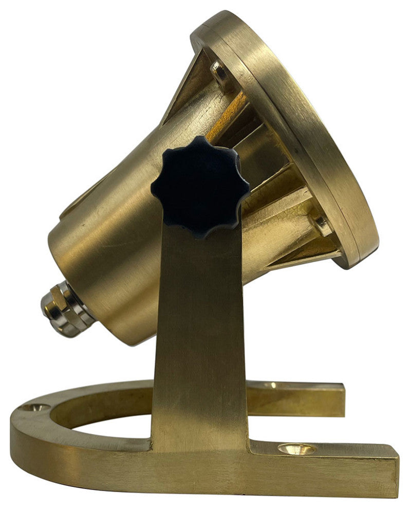 Solid Brass Underwater LED Light Kit, 3 pcs, Brass, Open Cover, Warm White