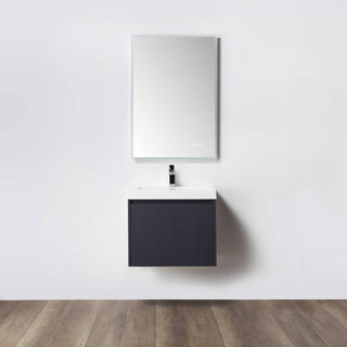 Floating Bathroom Vanity with Sink, Wall Mounted Vanity, Blue, 24" W/ Sink