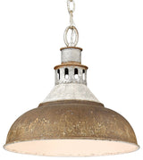 Golden Lighting Kinsley 1-Light Large Pendant, Steel/Rust, 0865-LAGV-RUST
