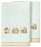 Linum Home Textiles 100% Turkish Cotton BELINDA 2PC Embellished Bath Towel Set