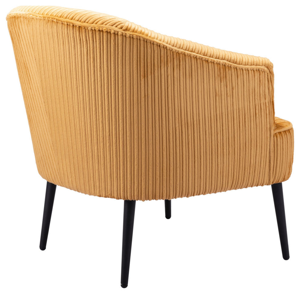 Accent Chair, Steel Metal, Fabric, Yellow, Black, Lounge Cafe Lobby Hospitality