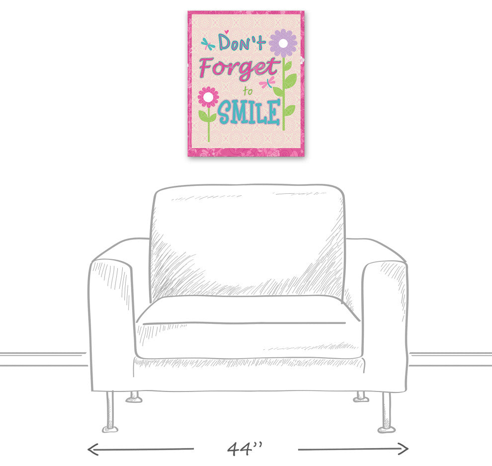 Don't Forget To Smile 16x20 Canvas Wall Art
