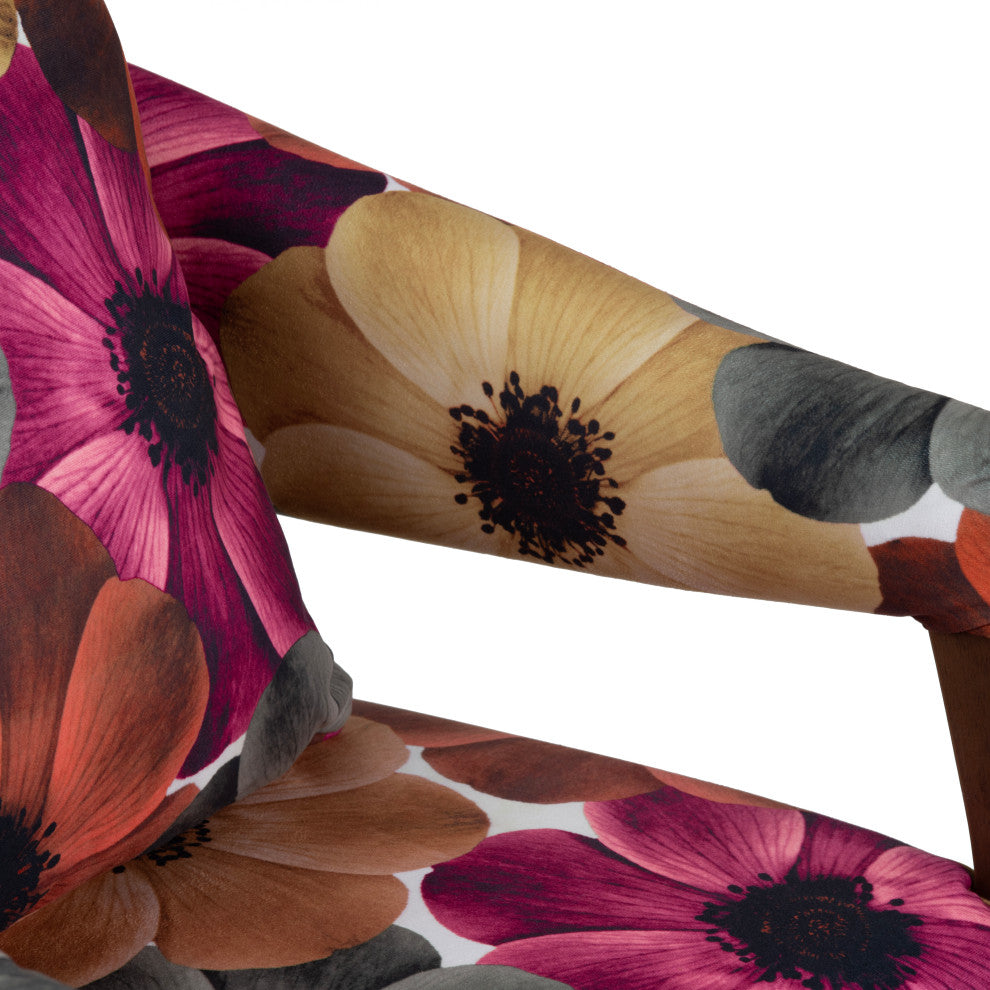 Floral Upholstered Accent Chair