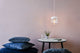Acorn White Plug-In Pendant with LED Bulb, Polished Brass