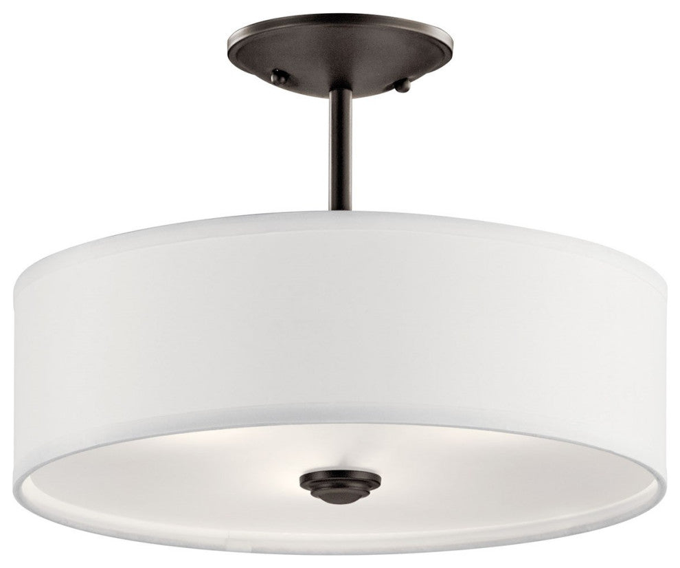Kichler Shailene 3 Light Semi Flush Light in Olde Bronze