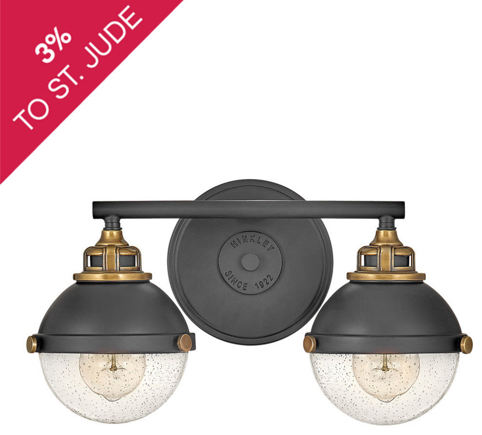 Hinkley 5172BK Two Light Vanity, Black