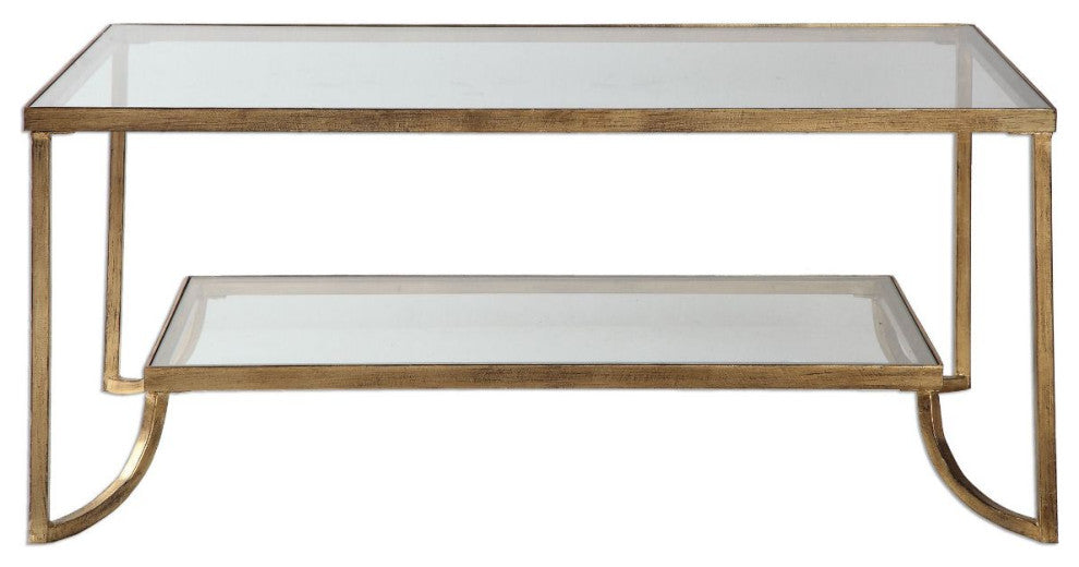 Uttermost Katina Gold Leaf Coffee Table