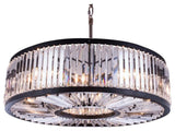 1203 Chelsea Collection Pendent Lamp, Clear, Mocha Brown