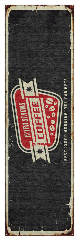 Addison Premium Washable Mayfield AMF166 black 2'3" x 7'6" Runner Rug