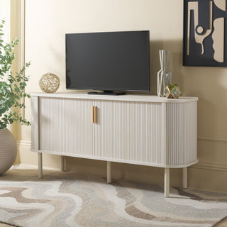 Safavieh Tealla Sideboard/Media Stand, Bleached White/Gold