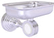 Pacific Grove Wall-Mount Soap Dish Holder with Dotted Accents, Satin Chrome