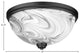 18" 4-Light Flush Mount Light, Matte Black, Onyx Swirl Glass