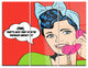 "Woman Talking on Phone" Digital Metal Wall Art, 3 Panels, 36"x28"