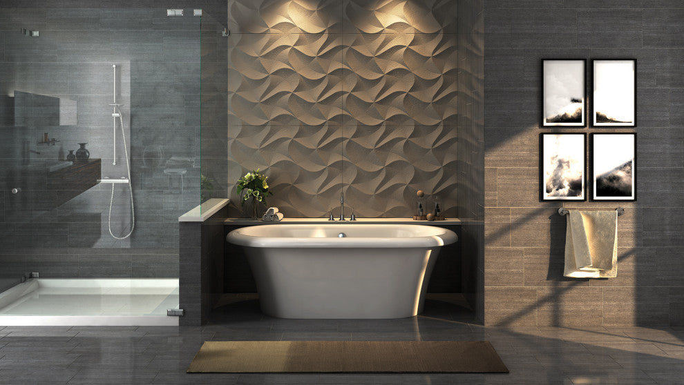 Malibu Leadbetter Oval Soaking Bathtub 71x35x25 Biscuit