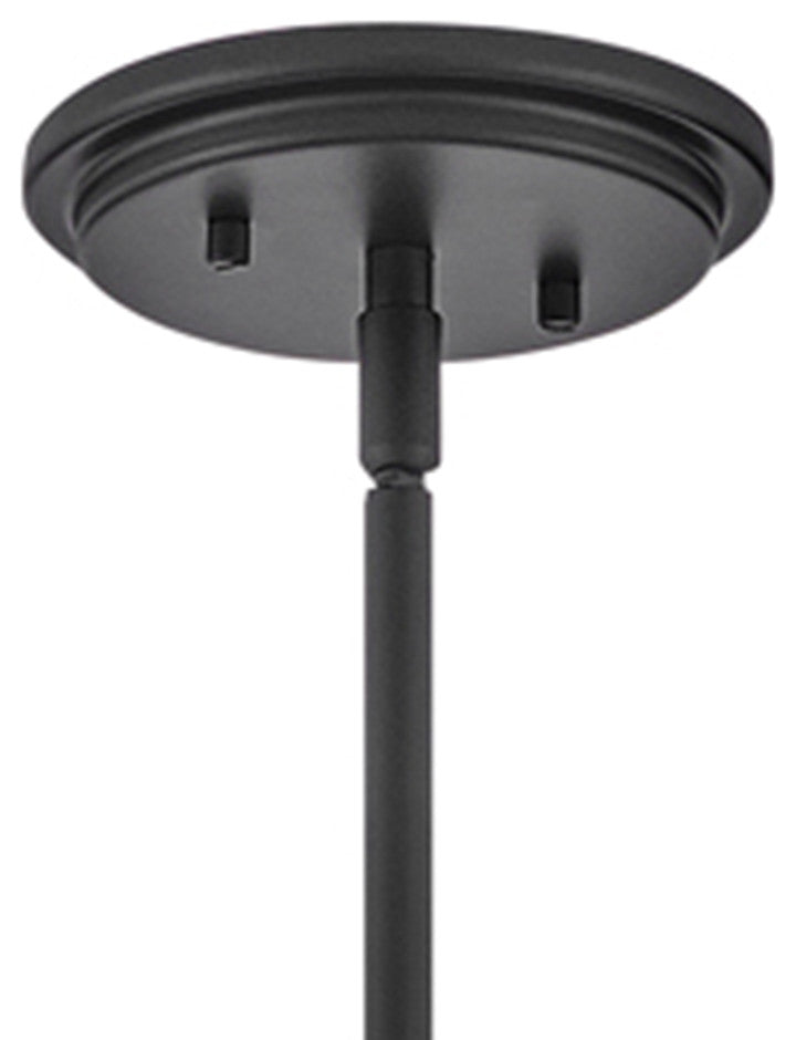 Hinkley Arti 14.5" Medium Pendant Light, Black + Cased Opal Glass
