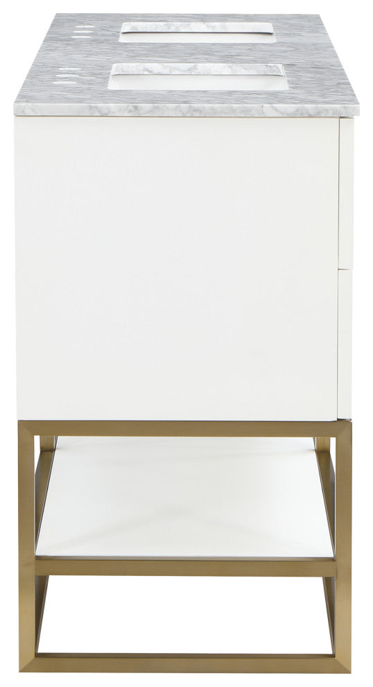 Monad Bathroom Vanity, White, 60" Wide