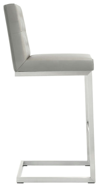 TOV Furniture Helsinki Light Grey Steel Barstool (Set of 2)