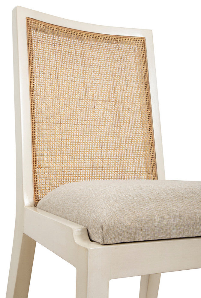 Matheson Mahogany Upholstered Dining Chair, Cream